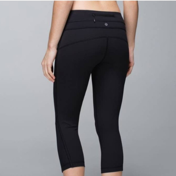 Lululemon Up The Pace Crop Leggings Black - Picture 2 of 8